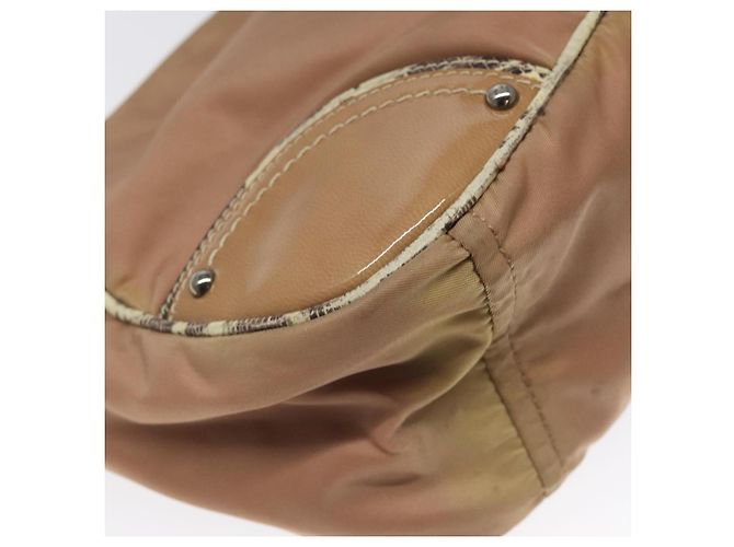 Borsa a Spalla PRADA Nylon Beige Auth EC614 - vista 13
