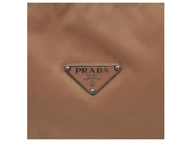 Borsa a Spalla PRADA Nylon Beige Auth EC614 - vista 14