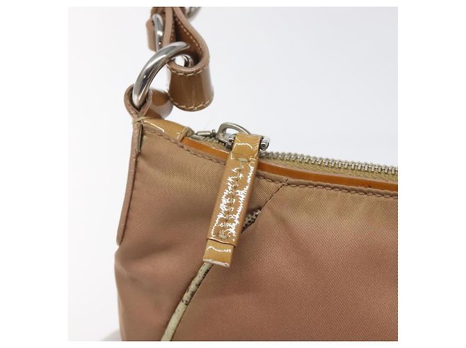 Borsa a Spalla PRADA Nylon Beige Auth EC614 - vista 15