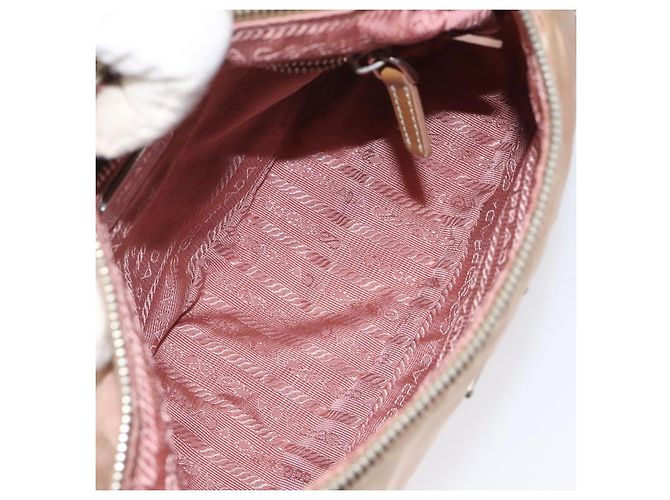 Borsa a Spalla PRADA Nylon Beige Auth EC614 - vista 17
