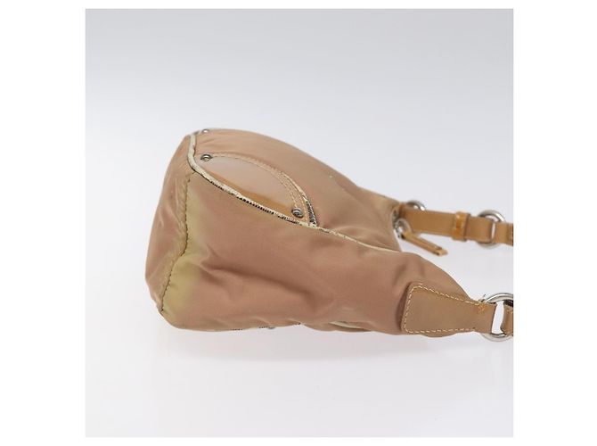 Borsa a Spalla PRADA Nylon Beige Auth EC614 - vista 4