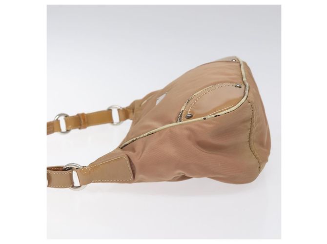 Borsa a Spalla PRADA Nylon Beige Auth EC614 - vista 5