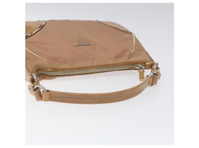 Borsa a Spalla PRADA Nylon Beige Auth EC614 - vista 7