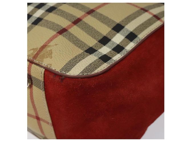 BURBERRY Nova Check Handtasche aus PVC Beige Auth EC590 - Ansicht 10