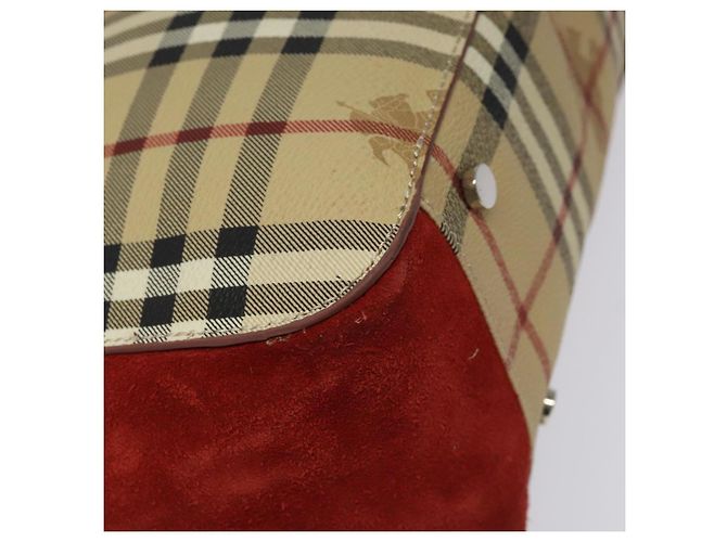BURBERRY Nova Check Handtasche aus PVC Beige Auth EC590 - Ansicht 11