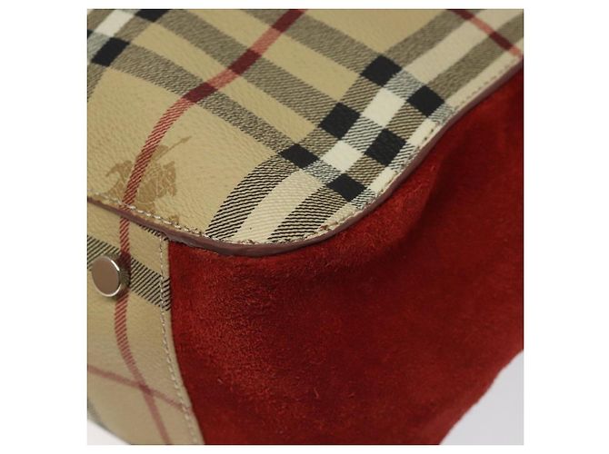BURBERRY Nova Check Handtasche aus PVC Beige Auth EC590 - Ansicht 12
