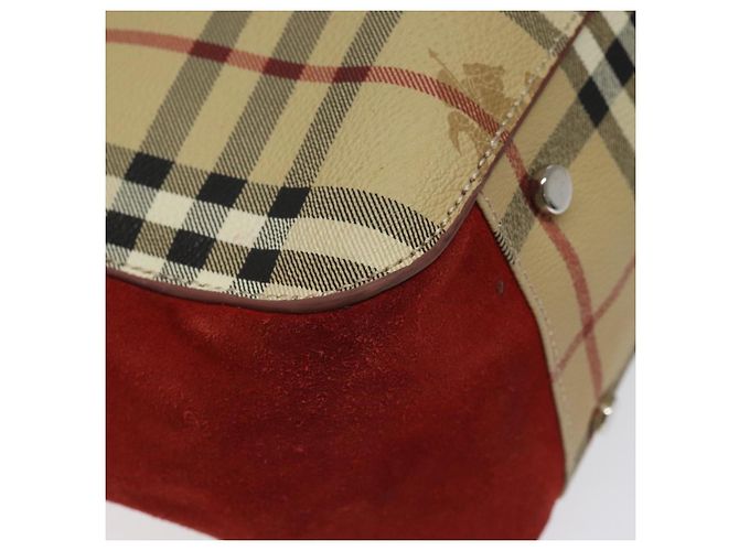 BURBERRY Nova Check Handtasche aus PVC Beige Auth EC590 - Ansicht 13