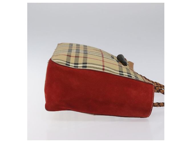BURBERRY Nova Check Handtasche aus PVC Beige Auth EC590 - Ansicht 4