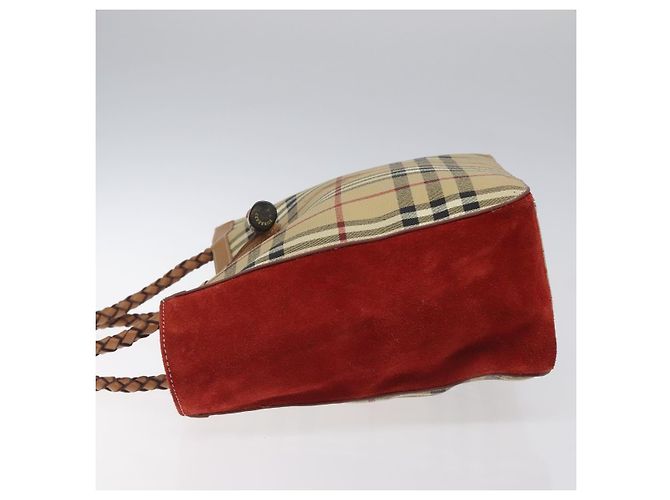 BURBERRY Nova Check Handtasche aus PVC Beige Auth EC590 - Ansicht 5