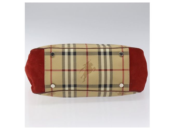 BURBERRY Nova Check Handtasche aus PVC Beige Auth EC590 - Ansicht 9