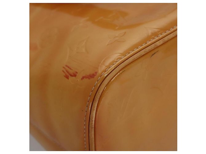 LOUIS VUITTON Monogram Vernis Sac à main Houston Beige M91004 LV Auth BA742 - vue 11