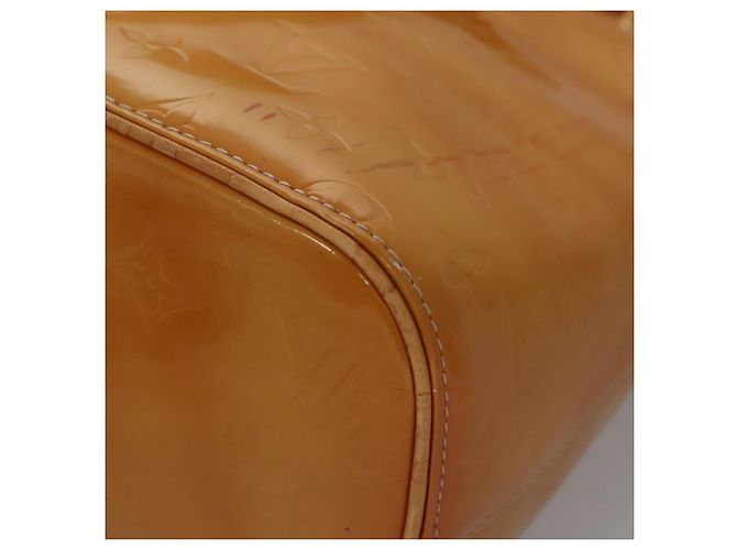 LOUIS VUITTON Monogram Vernis Sac à main Houston Beige M91004 LV Auth BA742 - vue 12