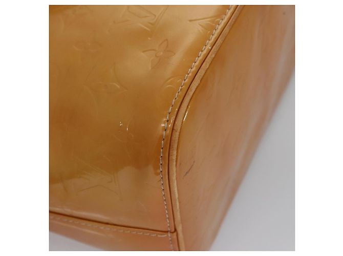 LOUIS VUITTON Monogram Vernis Sac à main Houston Beige M91004 LV Auth BA742 - vue 13