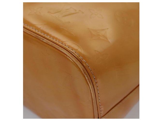 LOUIS VUITTON Monogram Vernis Sac à main Houston Beige M91004 LV Auth BA742 - vue 14