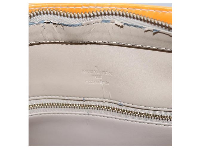 LOUIS VUITTON Monogram Vernis Sac à main Houston Beige M91004 LV Auth BA742 - vue 16