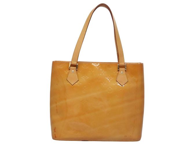 LOUIS VUITTON Monogram Vernis Sac à main Houston Beige M91004 LV Auth BA742 - vue 2