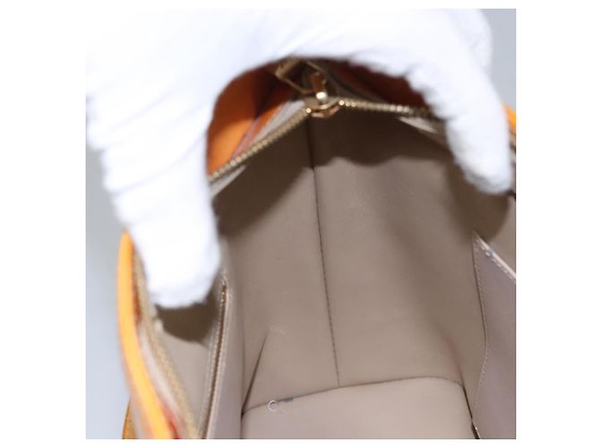 LOUIS VUITTON Monogram Vernis Sac à main Houston Beige M91004 LV Auth BA742 - vue 20