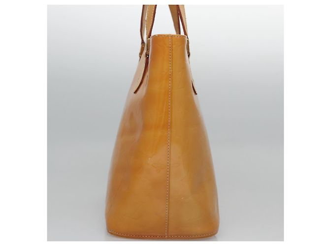 LOUIS VUITTON Monogram Vernis Sac à main Houston Beige M91004 LV Auth BA742 - vue 4