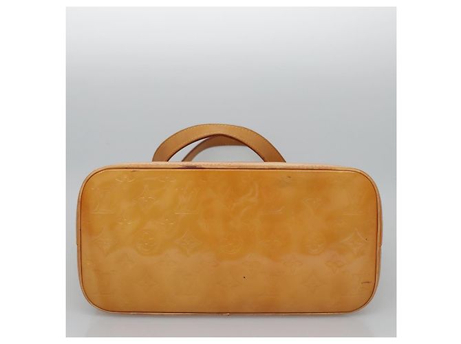 LOUIS VUITTON Monogram Vernis Sac à main Houston Beige M91004 LV Auth BA742 - vue 9