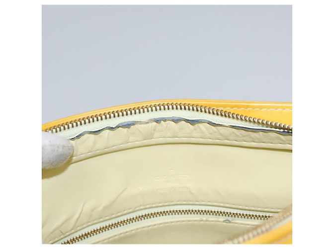 LOUIS VUITTON Monogram Vernis Houston Borsa a Mano Giallo Lime M91055 LV Auth BD751 D'oro - vista 16