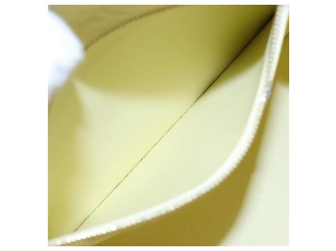 LOUIS VUITTON Monogram Vernis Houston Borsa a Mano Giallo Lime M91055 LV Auth BD751 D'oro - vista 22