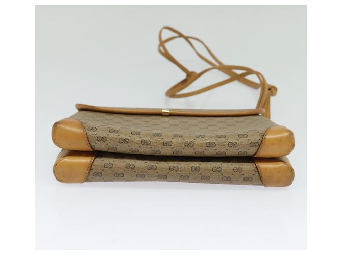 Gucci Bolso de Hombro Micro GG Supreme PVC Beige Dorado 007 49 5548 Auth th5762 - vista 10