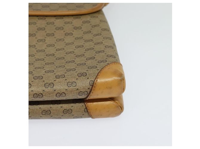 Gucci Bolso de Hombro Micro GG Supreme PVC Beige Dorado 007 49 5548 Auth th5762 - vista 12