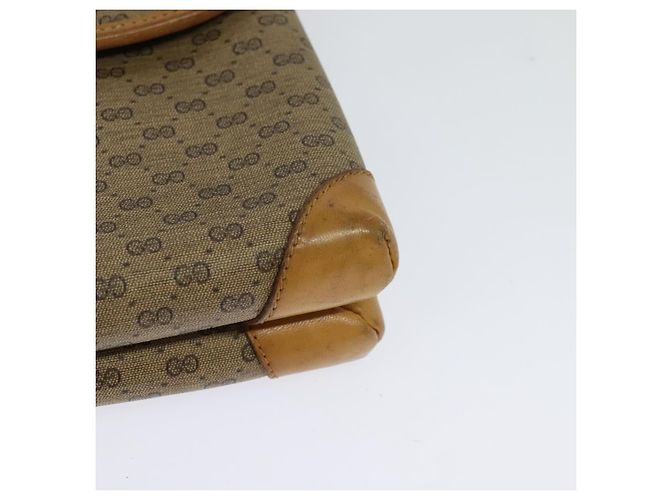 Gucci Bolso de Hombro Micro GG Supreme PVC Beige Dorado 007 49 5548 Auth th5762 - vista 14
