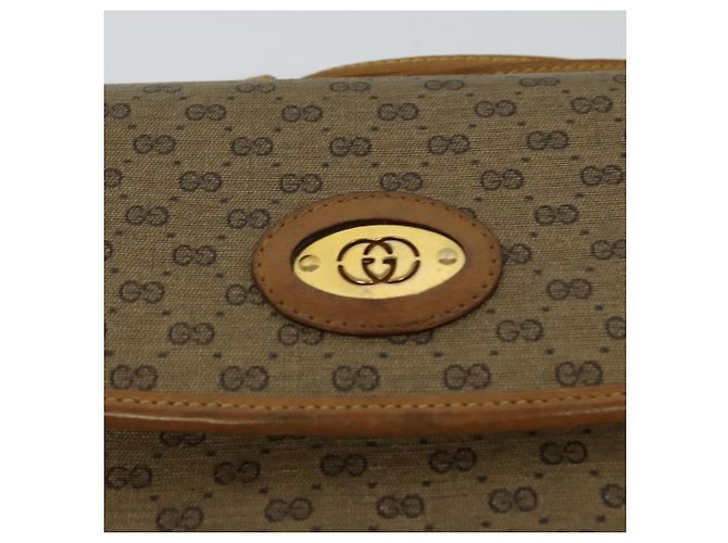 Gucci Bolso de Hombro Micro GG Supreme PVC Beige Dorado 007 49 5548 Auth th5762 - vista 15