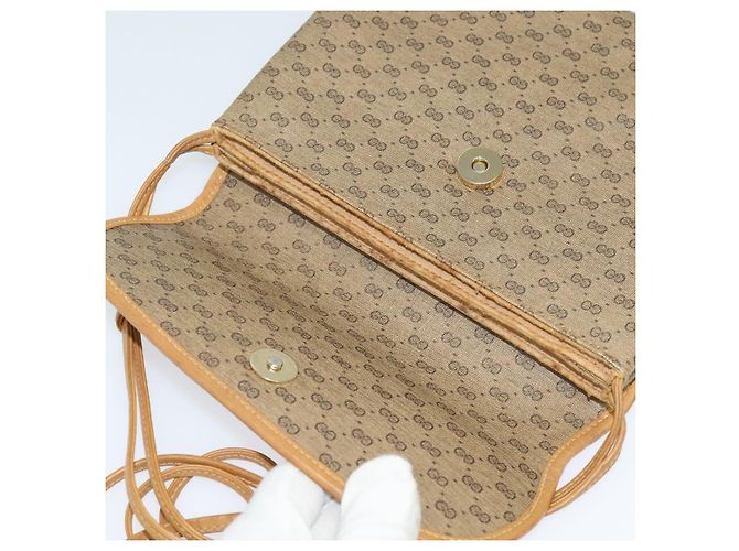 Gucci Bolso de Hombro Micro GG Supreme PVC Beige Dorado 007 49 5548 Auth th5762 - vista 16