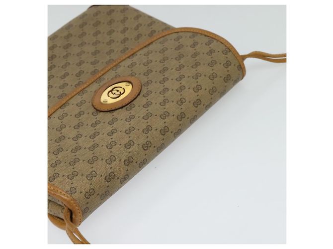Gucci Bolso de Hombro Micro GG Supreme PVC Beige Dorado 007 49 5548 Auth th5762 - vista 6