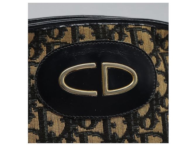 Borsa a spalla in tela Trotter Christian Dior blu navy Auth BD989 - vista 14