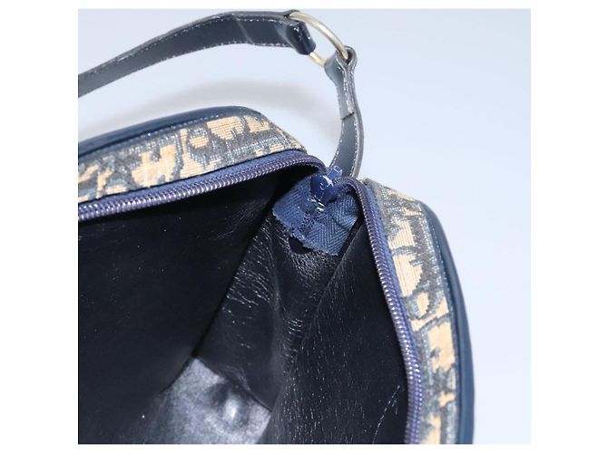 Borsa a spalla in tela Trotter Christian Dior blu navy Auth BD989 - vista 18