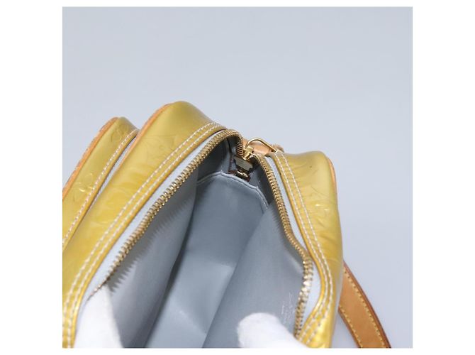 LOUIS VUITTON Monogram Vernis Wooster Borsa a spalla Grigia M91036 LV Auth ep7979 Grigio - vista 19
