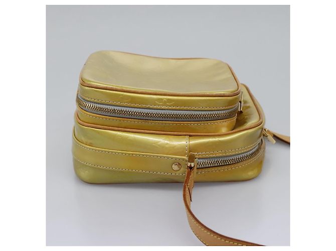 LOUIS VUITTON Monogram Vernis Wooster Borsa a spalla Grigia M91036 LV Auth ep7979 Grigio - vista 5