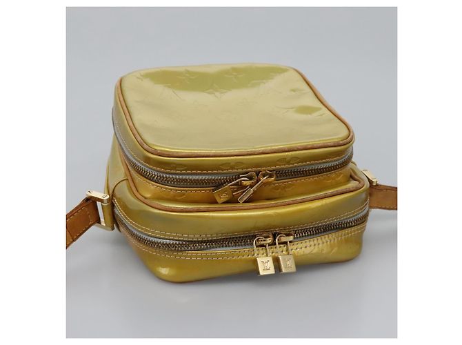 LOUIS VUITTON Monogram Vernis Wooster Borsa a spalla Grigia M91036 LV Auth ep7979 Grigio - vista 6