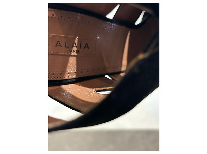 Alaïa Sandali ALAIA T.EU 38.5 Camoscio Nero - vista 8