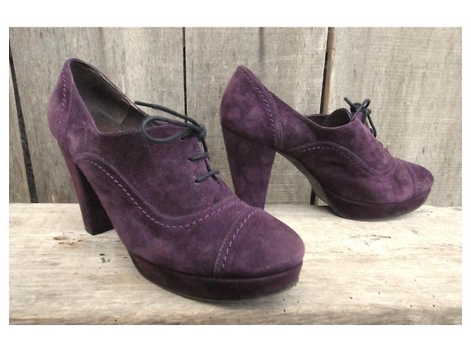 Autre Marque Botines Mine de Rien de ante violeta oscuro Morado oscuro - vista 2