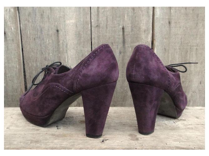 Autre Marque Botines Mine de Rien de ante violeta oscuro Morado oscuro - vista 4