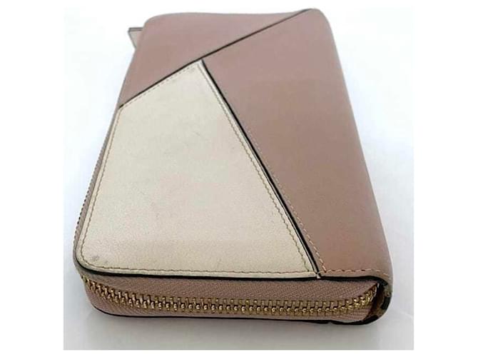 Runder Langer Geldbeutel Loewe Weiß Beige - Ansicht 8