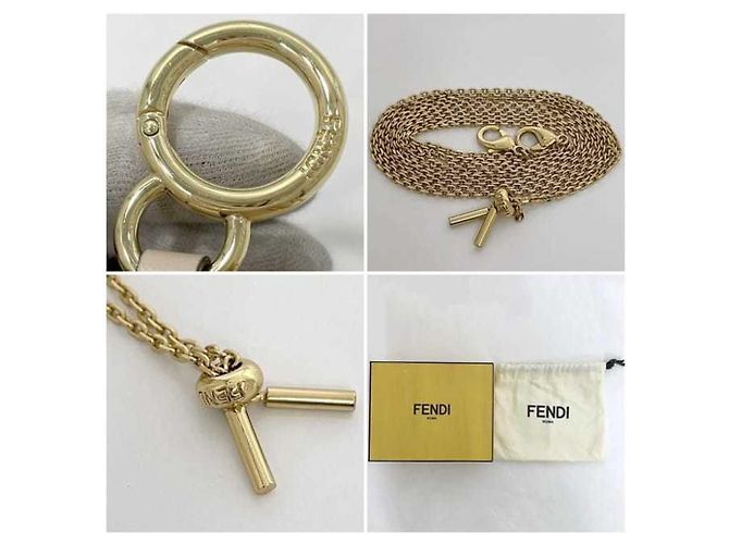 Portachiavi Fendi Charm First Nano Beige D'oro - vista 11