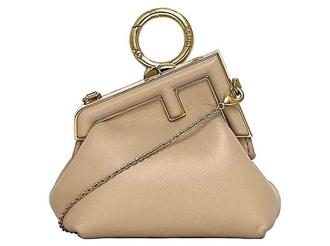 Portachiavi Fendi Charm First Nano Beige D'oro - vista 2