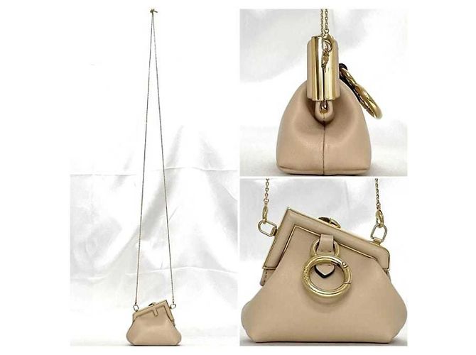 Portachiavi Fendi Charm First Nano Beige D'oro - vista 3