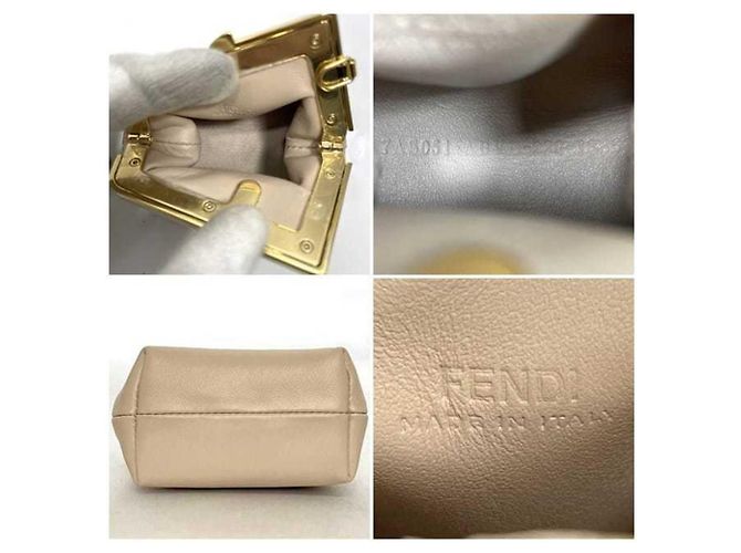 Portachiavi Fendi Charm First Nano Beige D'oro - vista 4