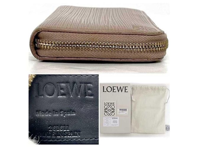 Carteira longa de linho rosa Loewe - vista 6
