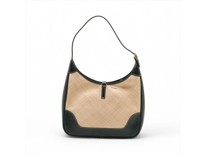 Hermès Hermes Trim 31 Schultertasche aus Strohleder Beige Grün - Ansicht 2