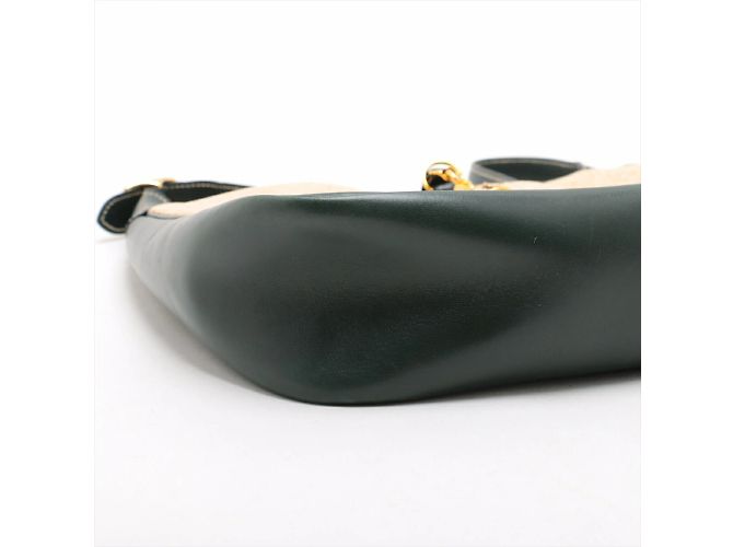 Hermès Hermes Trim 31 Schultertasche aus Strohleder Beige Grün - Ansicht 4