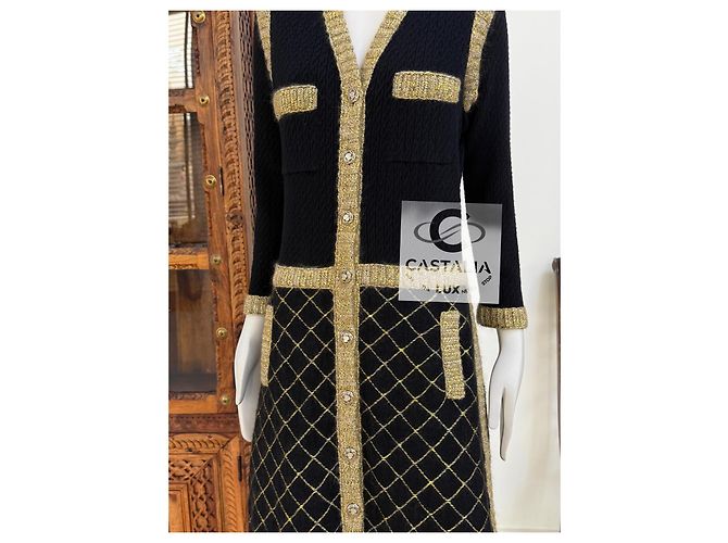Chanel Ikonisches Jackenkleid Coco Brasserie 7K$ Größe 38 FR Schwarz - Ansicht 11