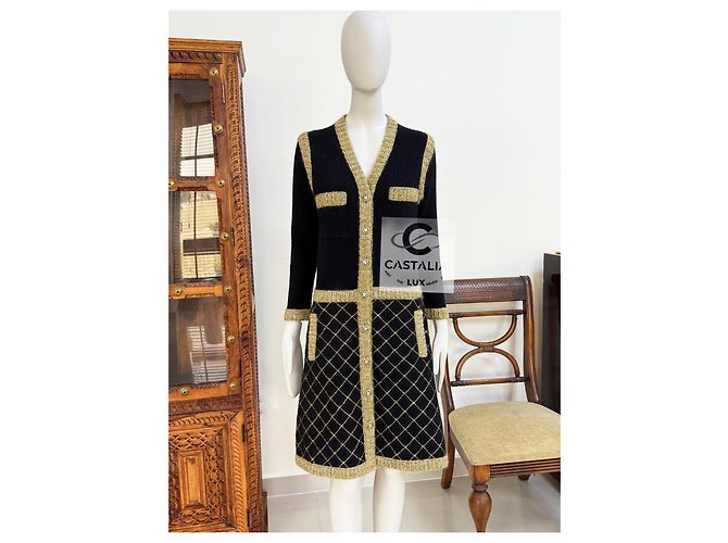 Chanel Ikonisches Jackenkleid Coco Brasserie 7K$ Größe 38 FR Schwarz - Ansicht 2