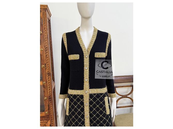 Chanel Ikonisches Jackenkleid Coco Brasserie 7K$ Größe 38 FR Schwarz - Ansicht 4